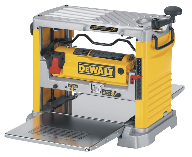 DEWALT DW734 Thickness Planer with Three Knife Cutter-Head, 15 A, 1 hp, 12-1/2 in W Planning, 1/8 in D Planning