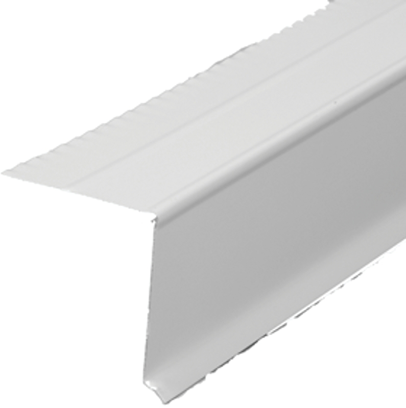 Amerimax 5761600120 West Coast Drip Edge, 10 ft L, 1-1/2 in W, 1-1/2 in H, Steel, White