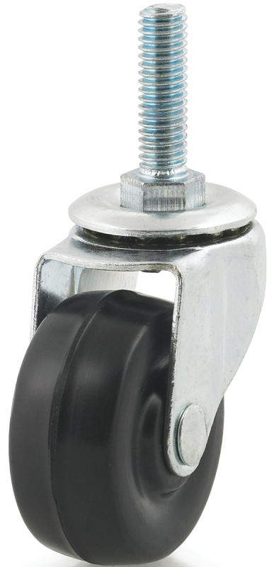 Dh Casters C-L20T1RS Swivel Caster, Threaded Mounting, 2-5/8 in H Dimensions, 2 in Dia Wheel, 13/16 in W Wheel, 77 lb