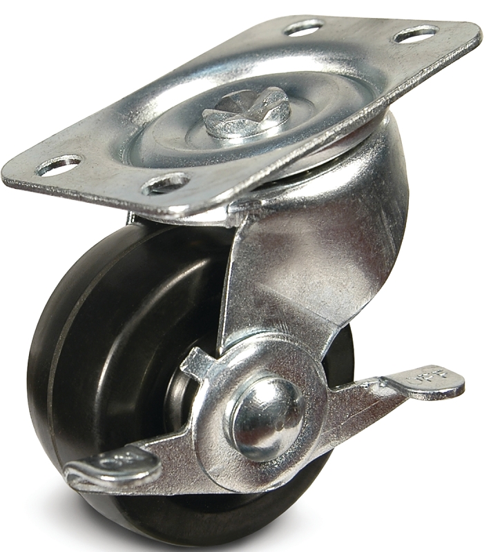 Dh Casters C-GD20RSB Swivel Caster, 1-7/8 x 2-9/16 in Plate, 2-7/16 in H Dimensions, 15/16 in W Wheel