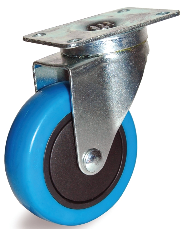 Dh Casters C-LM35P1BMS Swivel Caster, 2-3/8 x 3-5/8 in Plate, 4-11/16 in H Dimensions, 3-1/2 in Dia Wheel