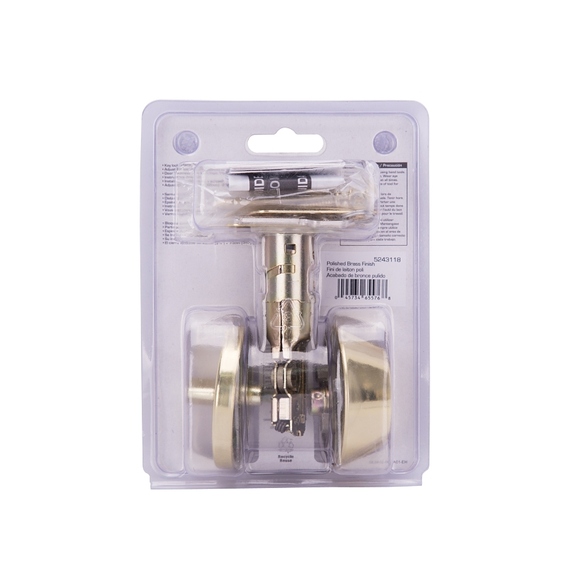 ProSource Signature Series D271-RU5V Deadbolt, 3 Grade, Polished Brass, 2-3/8, 2-3/4 in Backset, KW1 Keyway