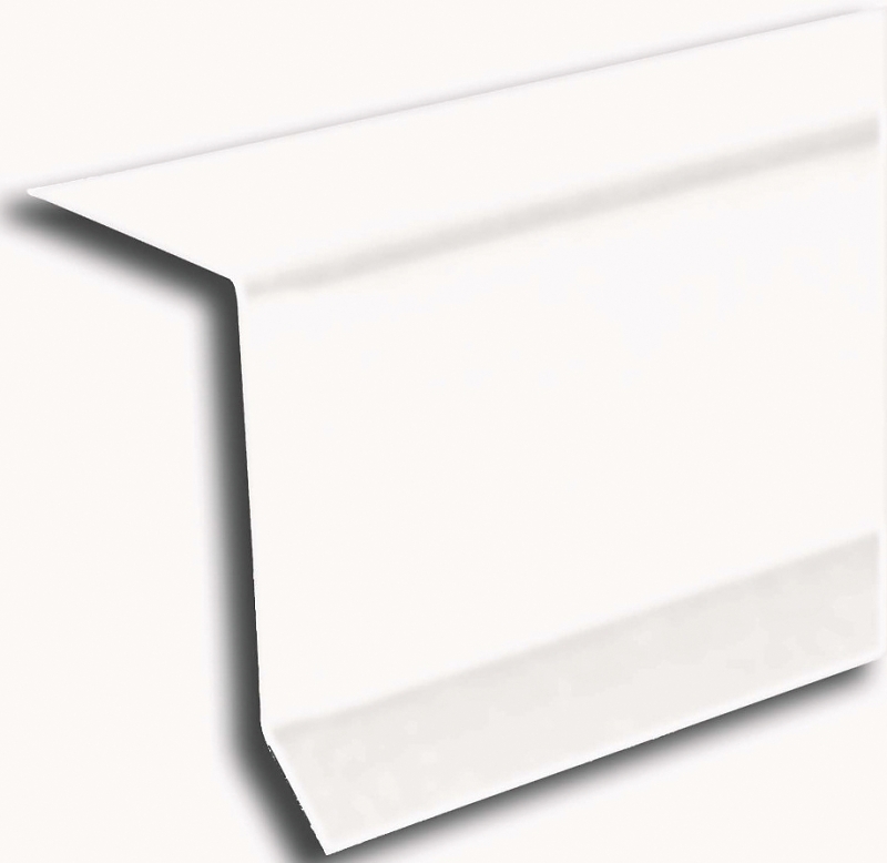 Amerimax 5760200120 West Coast Drip Edge, 10 ft L, 2 in W, 2 in H, Steel, White