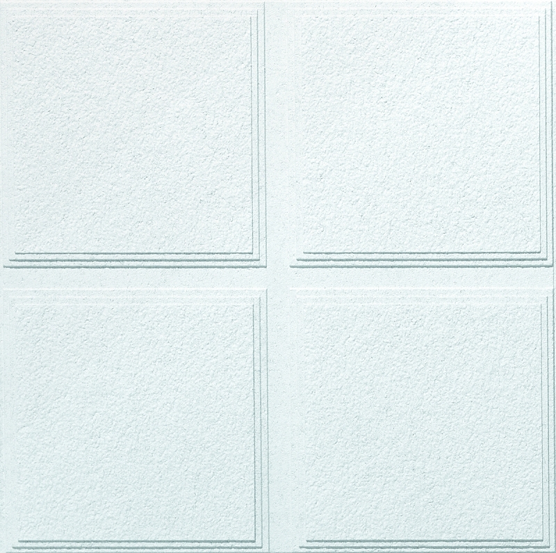 USG Luna Pedestals IV CLIMAPLUS Series R72716 Ceiling Panel, 2 ft L, 2 ft W, 3/4 in Thick, Mineral Fiber, White