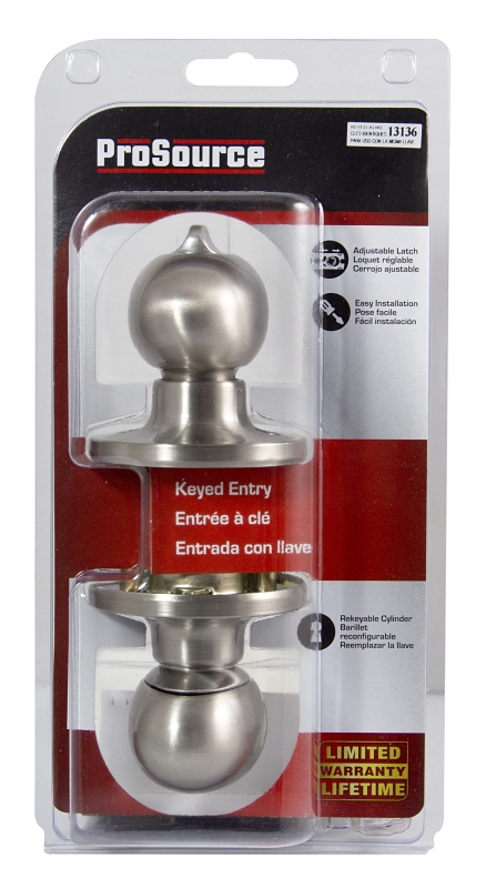 ProSource TYLP00V-PS Entry Knob, Brass, KW1, KA3 Keyway, 3 Grade