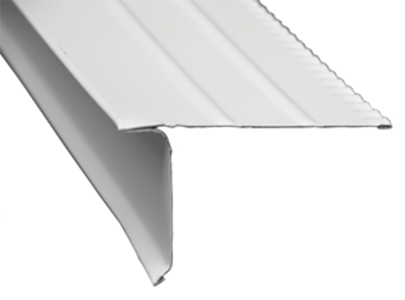 Amerimax F50WA6 Roof Edge, 10 ft L, 2.88 in W, 0.69 in H, Aluminum, White