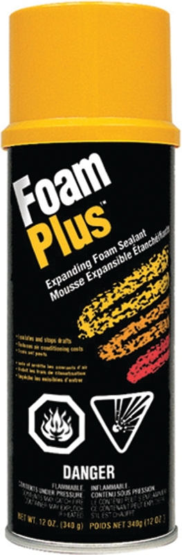 Great Stuff 157861 Triple Expanding Foam Sealant, Tan, 1 hr Functional Cure, 12 oz, Aerosol Can