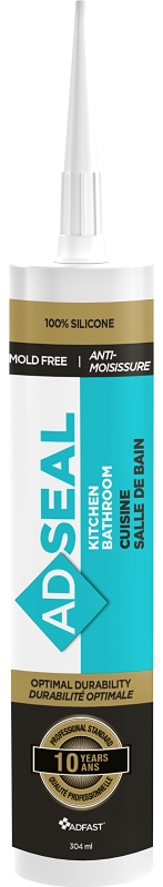 Adfast 4801 304ML Kitchen and Bath Sealant, Translucent, 304 mL, Cartridge