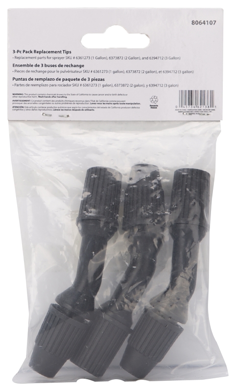 Landscapers Select SX-6B-PT3L Sprayer Tip, Replacement, Plastic, Black, For: 6361273, 6373872 and 6394712 Sprayers