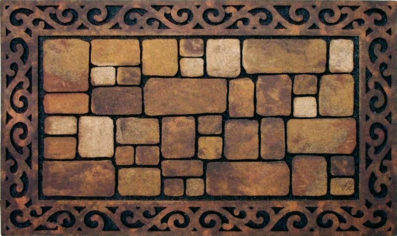 Apache Mills Masterpiece AP764-4000F Door Mat, 18 in W, Rectangular