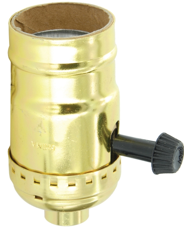 Leviton 7070-PG Lamp Holder, 2-Circuit, 1.38 in Dia x 2.56 in D Dimensions, 250 V, 250 W, Phenolic Housing Material