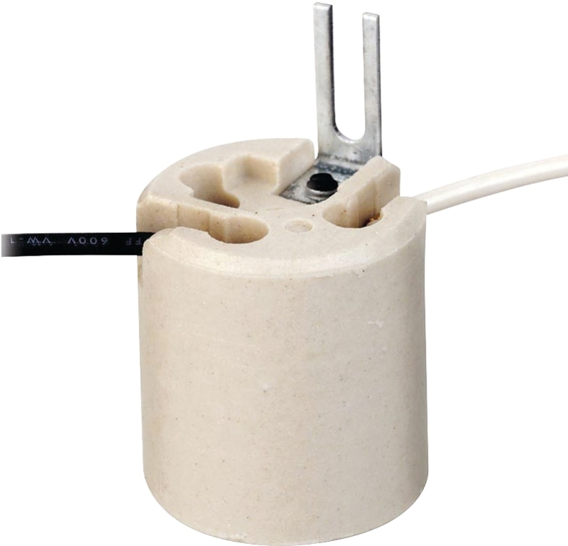 Leviton 8052-1 Lamp Holder, 1-Circuit, Keyless, 250 V, 660 W, Porcelain Housing Material, White