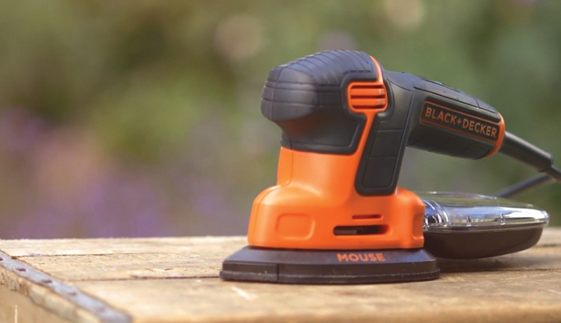 Black+Decker MOUSE BDEMS600 Detail Sander, 1.2 A, Includes: (1) Finger Attachment, (1) Sanding Pad