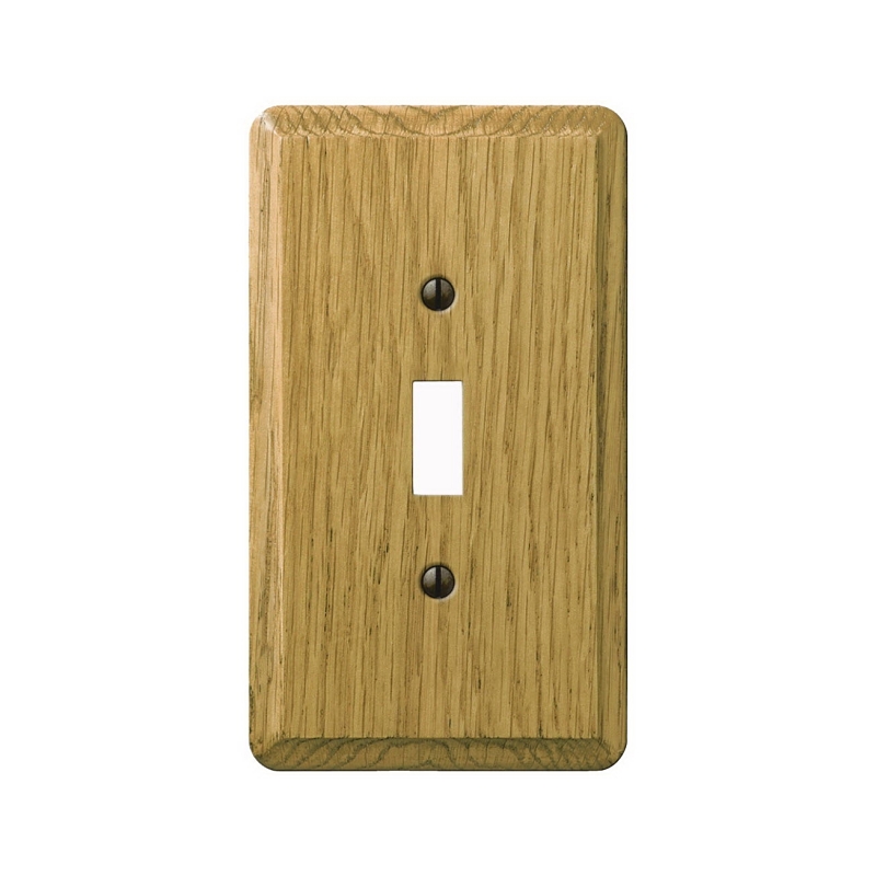 Amerelle 901TL Wallplate, 5-1/4 in L, 3 in W, 1 -Gang, Oak Wood