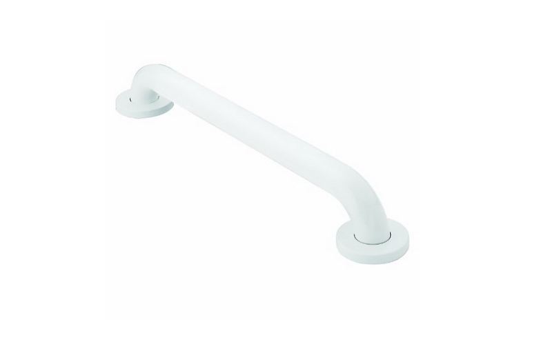 Moen R8918W Grab Bar, 21-1/4 in L, 3.175 in W, 3 in H, 18 in L Bar, 500 lb, Stainless Steel, Glacier, Screw