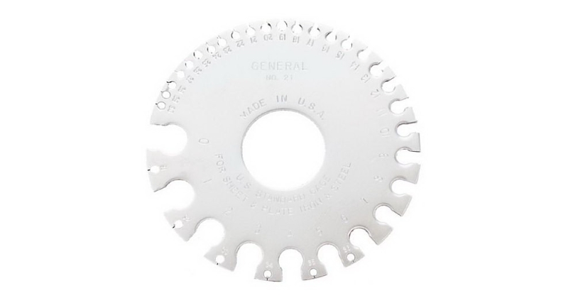 General 21 Sheet Metal Gauge, 0 to 36 in, Steel
