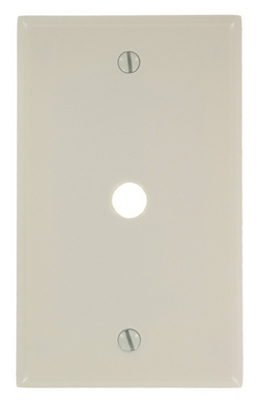Leviton 000-78013-000 Wallplate, 4-1/2 in L, 2-3/4 in W, 1 -Gang, Plastic, Almond, Smooth