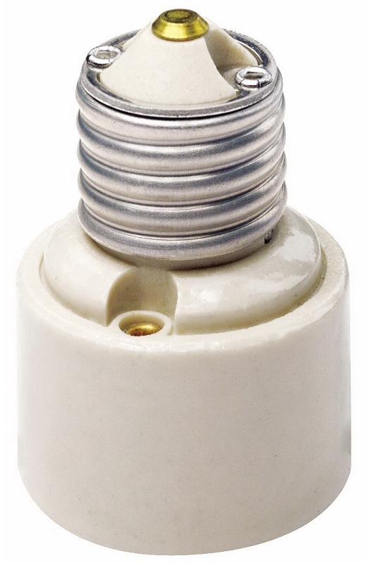 Leviton 001-02005-000 Adapter, Medium Base, 660 W, Aluminum/Glazed Porcelain
