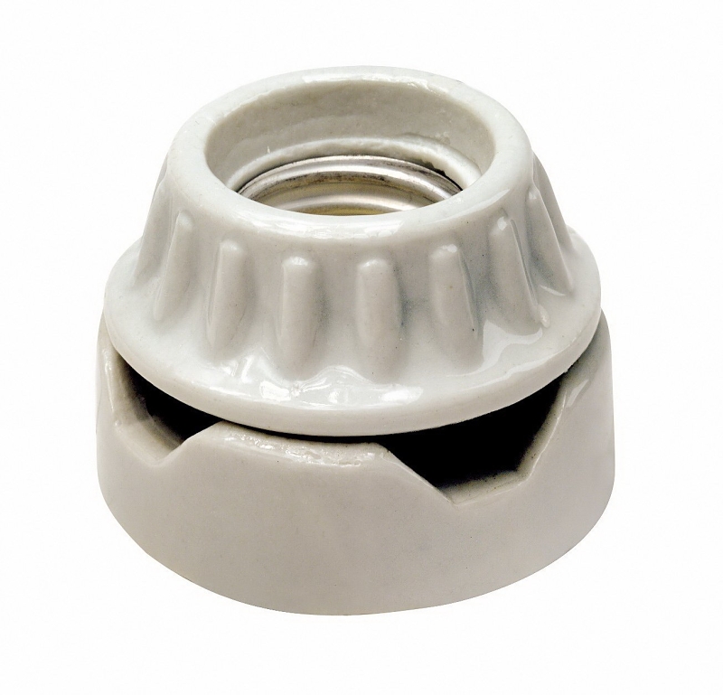 Leviton 9880 Lamp Holder, 1-Circuit, Keyless, 2.31 in Dia x 1.53 in L Dimensions, 250 V, 660 W, White