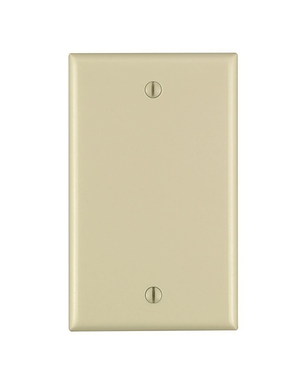 Leviton 001-80714-00I Wallplate, 4-1/2 in L, 2-3/4 in W, 0.22 in Thick, 1 -Gang, Thermoplastic Nylon, Ivory