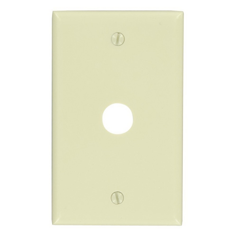 Leviton 001-86017-000 Wallplate, 4-1/2 in L, 2-3/4 in W, 1-Gang, Thermoset, Ivory, Smooth
