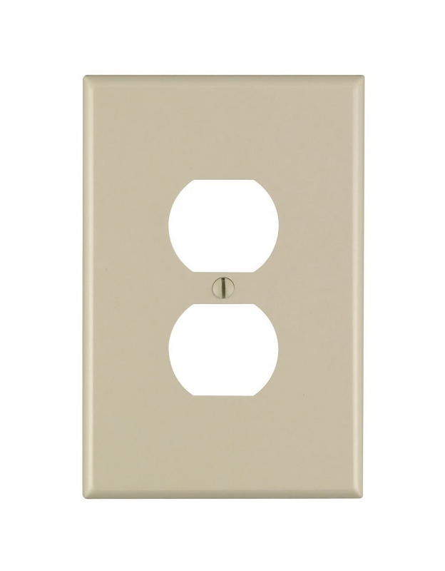Leviton 86103 Wallplate, Oversized, 3-1/2 in L, 5-1/4 in W, 1-Gang, Thermoset Plastic, Ivory
