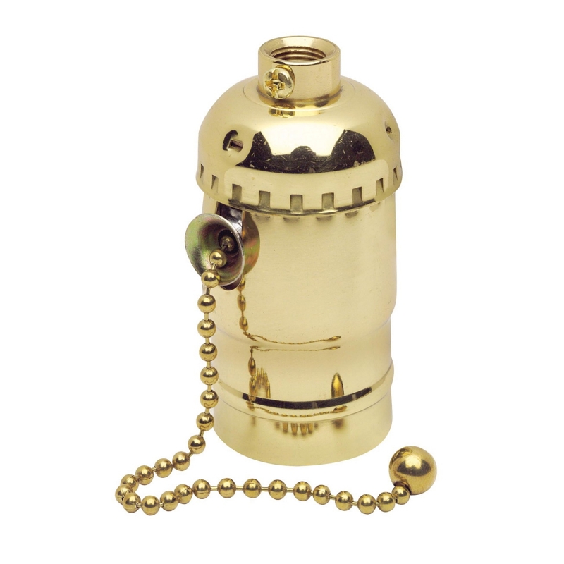 Leviton 19980-PG Lamp Holder, One-Circuit, 1.38 in Dia x 2.56 in D Dimensions, 250 V, 660 W, Phenolic Housing Material