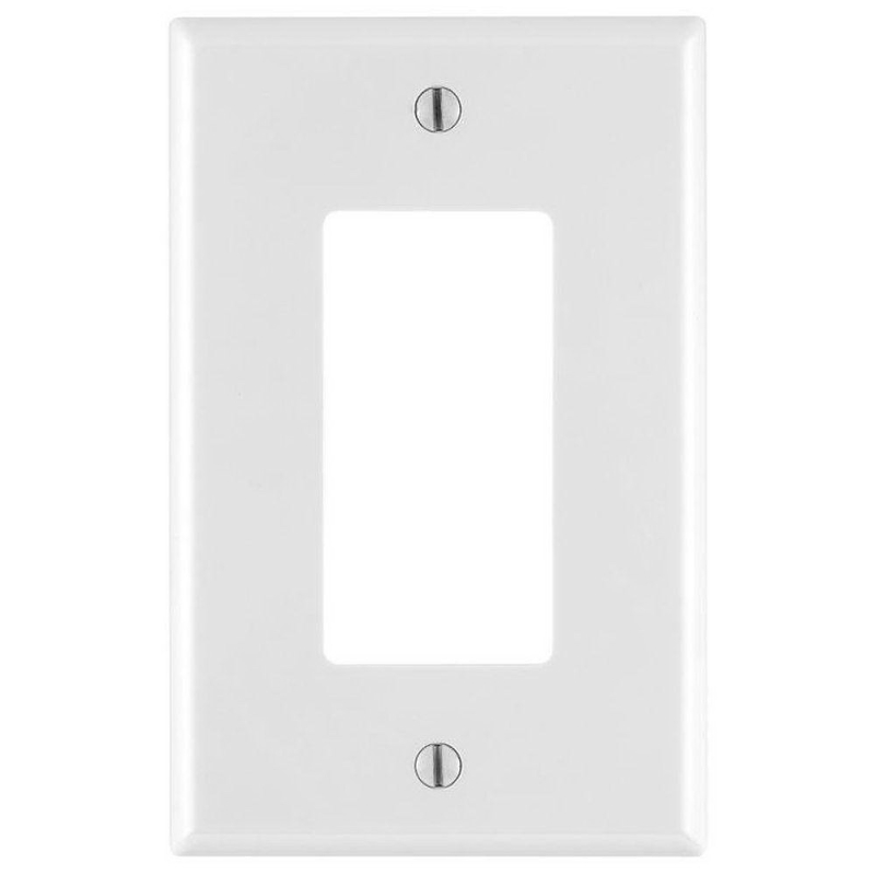 Leviton M52-0PJ26-0WM Wallplate Pack, 4.88 in L, 3.13 in W, 1-Gang, Nylon, White