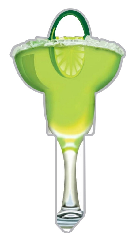 Lucky Line Key Shapes Series B109S Key Blank, Margarita, Brass, Enamel-Coated, For: Schlage Locks