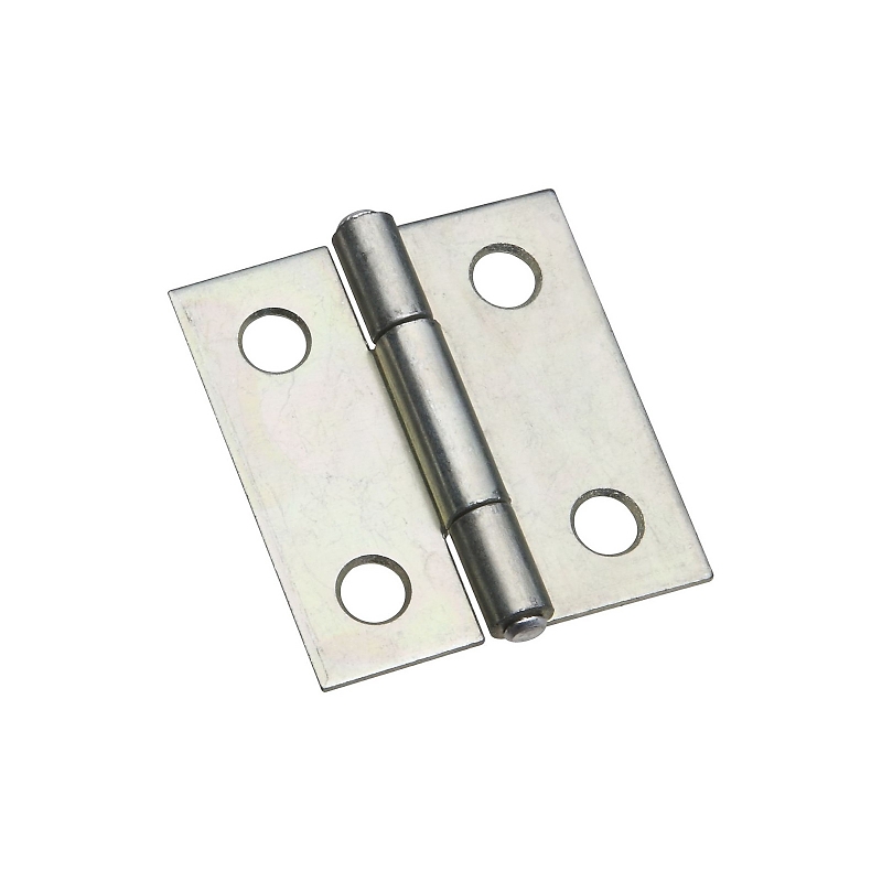 National Hardware N146-043 Narrow Hinge, 1-1/2 in W Frame Leaf, 0.045 in Thick Frame Leaf, Aluminum/Cold Rolled Steel