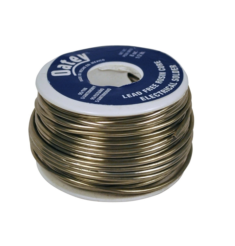 Oatey 53173 Rosin Core Wire Solder, 1 lb, Solid, Silver, 450 to 464 deg F Melting Point
