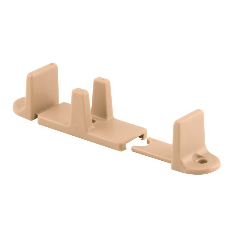 Prime-Line N 7316 Door Guide, 2-1/8 in L x 1 in H Dimensions, Nylon, Tan, Floor, 2/PK