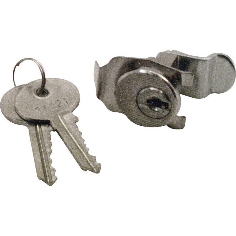 Defender Security S 4127 Mailbox Lock, 13/16 in W Dimensions, Tumbler Lock, Keyed Key, Nickel