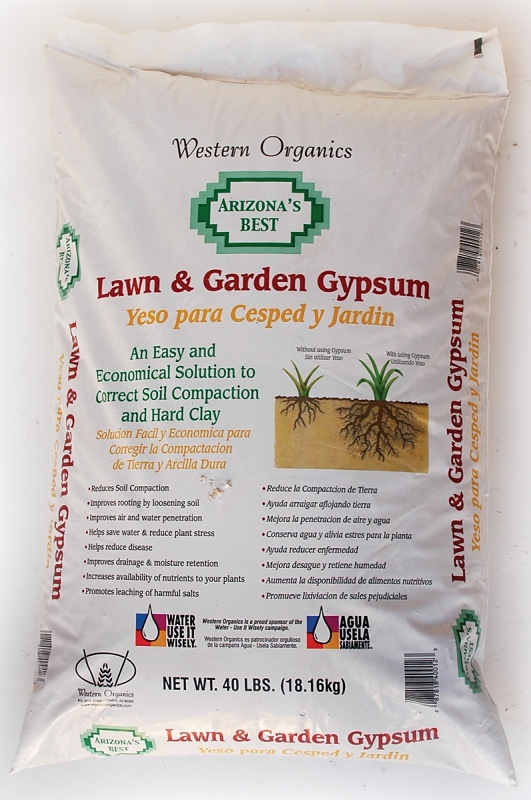 Arizona's Best AZB40012 Gypsum Soil Amendment, Solid, White, 40 lb