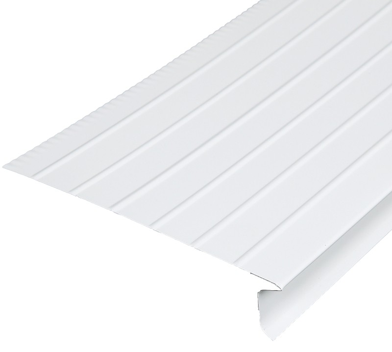 Amerimax F-8WA2 Roof Edge, 10 ft L, 6 in W, 1 in H, Aluminum, White