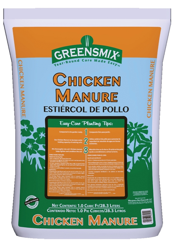 Greensmix WGM03225 Chicken Manure, 1 cu-ft, Bag