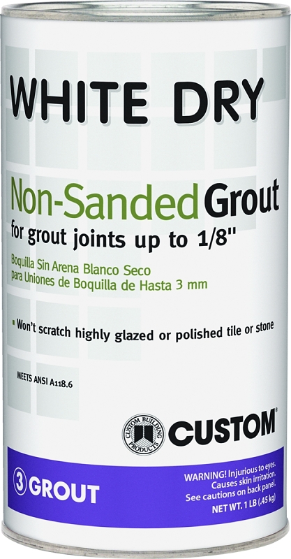 08155 GROUT NONSANDED DRY WHITE 1LB