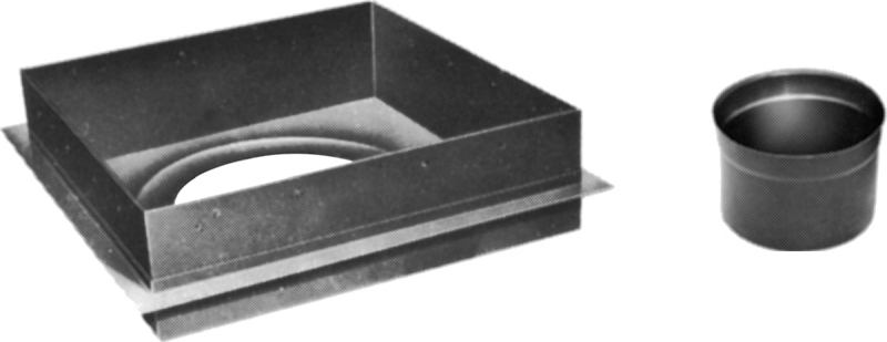 AmeriVent 8HS-CSA Ceiling Support Assembly, Specifications: 14-1/4 sq-in, Steel