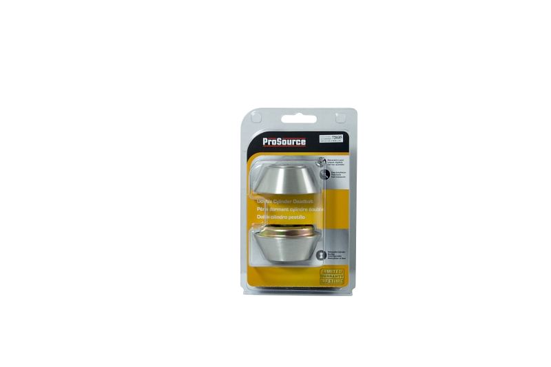 ProSource DB62V-PS Deadbolt, 3 Grade, Stainless Steel, 2-3/8 to 2-3/4 in Backset, KW1 Keyway