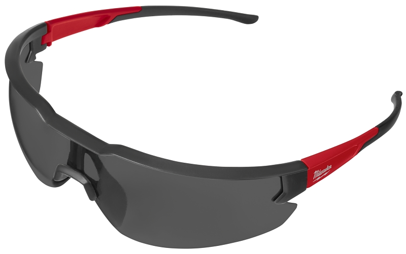 Milwaukee 48-73-2017 Safety Glasses, Tinted Lens, Black/Red Frame, Unisex, Anti-Fog Lens, Polycarbonate Lens