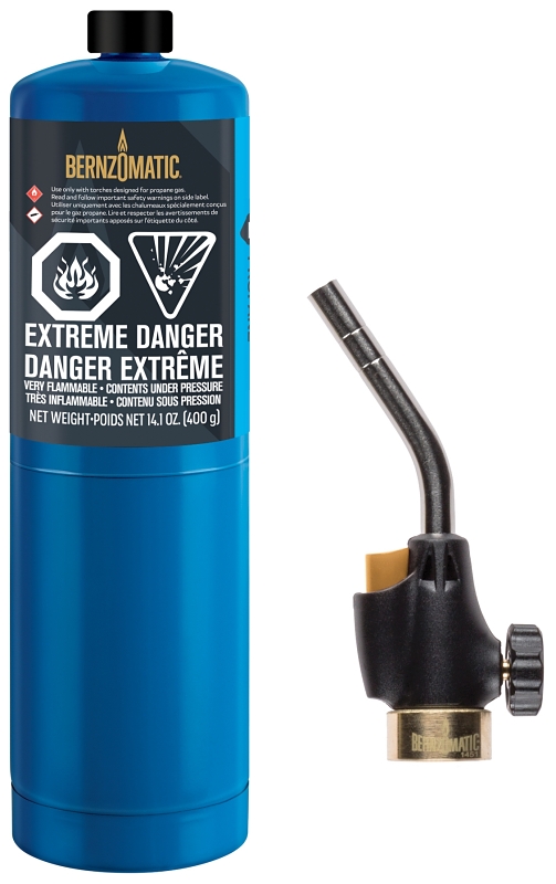 BernzOmatic WK2301 CAN Torch Kit, Includes: 14.1 oz Fuel Cylinder, Utility Torch