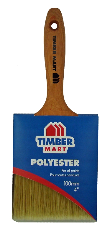 Nour 1230-100TBM Paint Brush, 4 in W, Straight Sash, Wall Brush, Polyester Bristle, Beavertail Handle