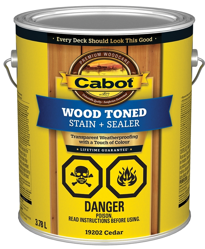 Cabot 19202C Deck and Siding Stain, Cedar, Liquid, 18.9 L
