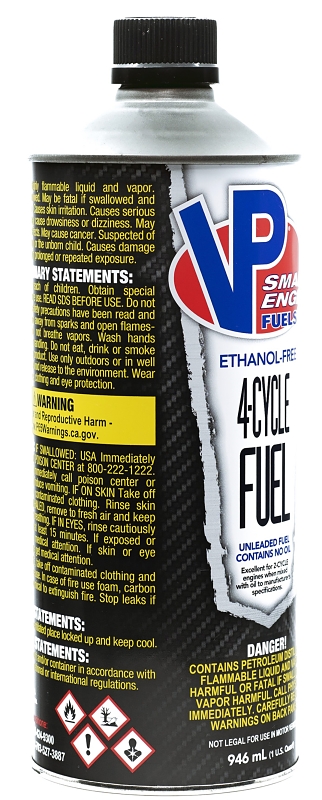 VP Racing 6205 4-Cycle Small Engine Fuel, Hydrocarbon, 1 qt