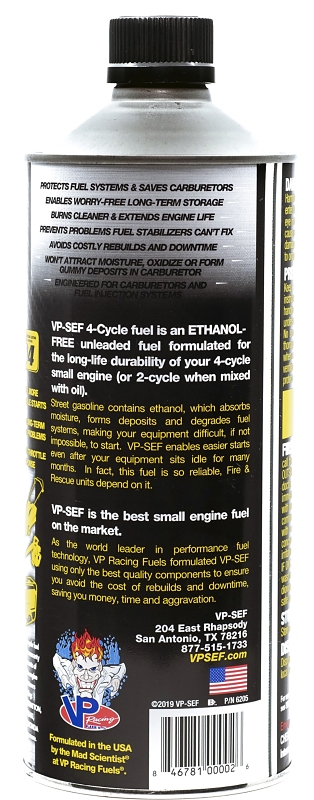 VP Racing 6205 4-Cycle Small Engine Fuel, Hydrocarbon, 1 qt