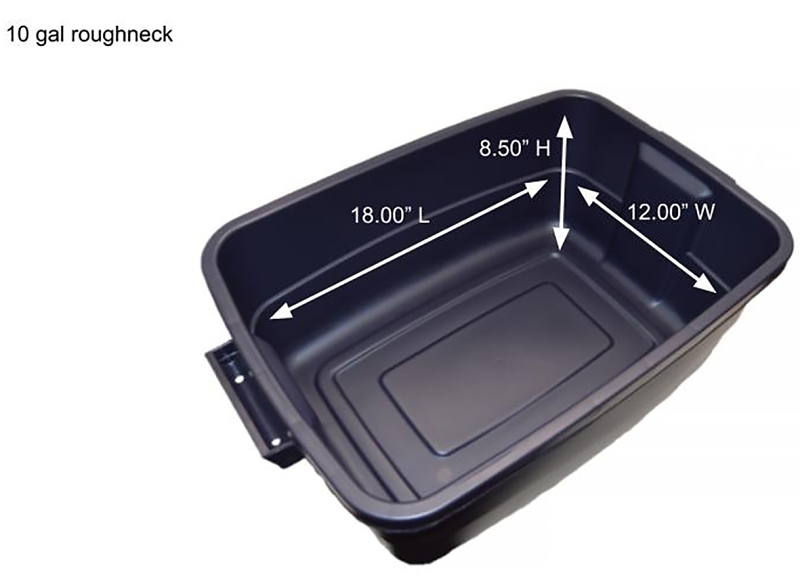 Rubbermaid Roughneck RMRT100004 Storage Tote, Polyethylene, Dark Indigo Metallic, 24 in L, 16 in W, 9 in H
