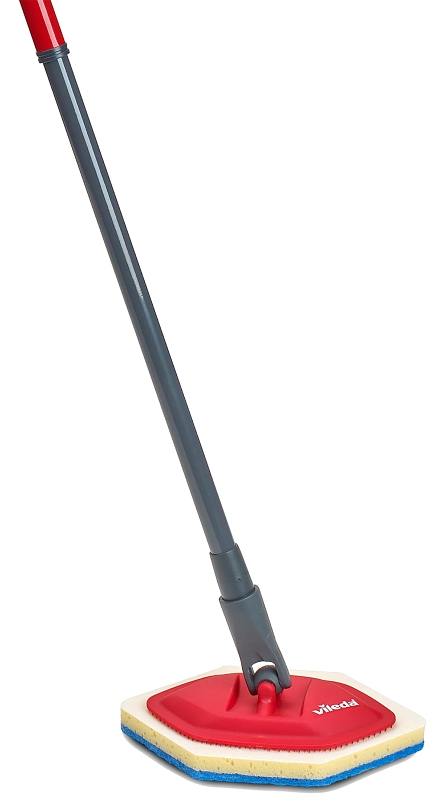 Vileda Bath Magic 120394 Bathroom Mop, Red Mop Head