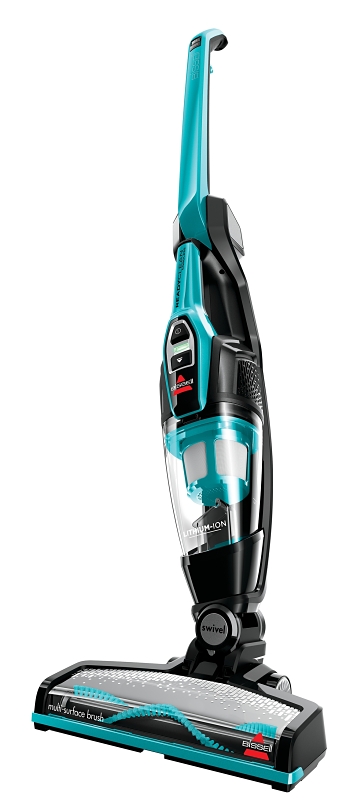 Bissell Adapt 2286 2-in-1 Vacuum, 14.4 V Battery, Lithium-Ion Battery, Black/Titanium/Teal