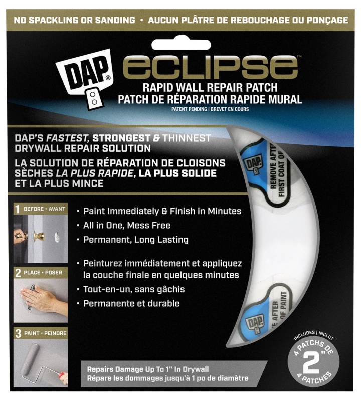 eclipse 7079809161 Rapid Wall Repair Patch, Clear 6 Pack #VORG1135136,  7079809161