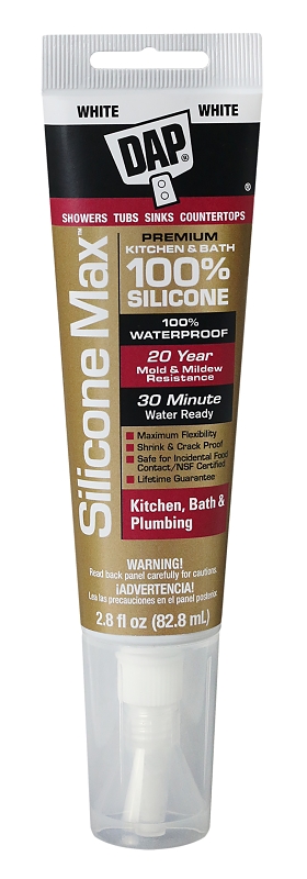 Silicone Max Premium 100% Premium Kitchen and Bath Silicone Sealant,  Almond, 10.1-oz.